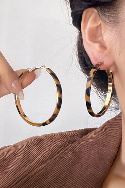 Lady Leopard Hoop Earrings