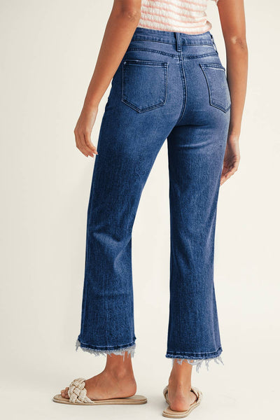 Sailor Raw Hem High Waist Flared Jeans