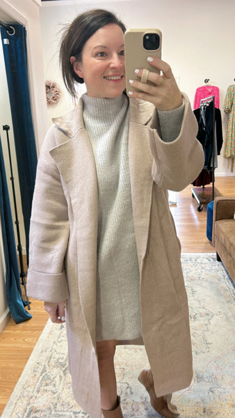 Effortless Knitted Sweater Coat