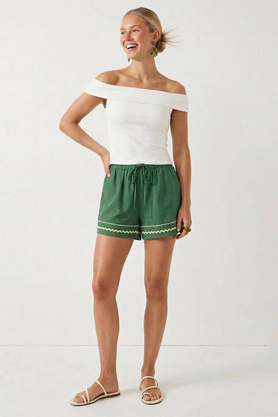 Sage Linen Shorts