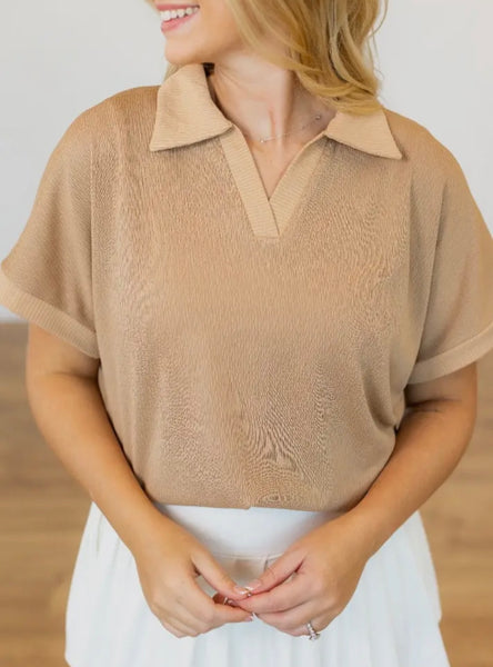 Grace top in Tan