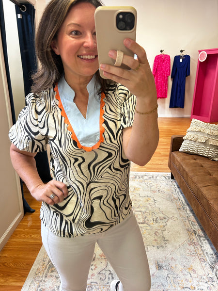 Zana Zebra Top