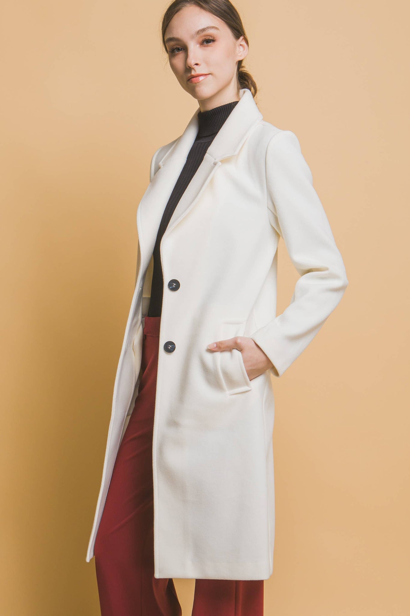 Tina Coat in Ivory