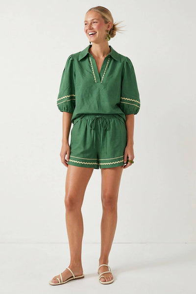 Sage Linen Shorts