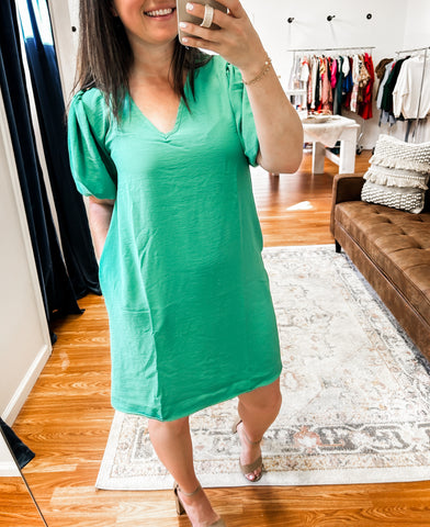 Miranda Mini Dress in Green