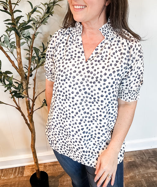 Dottie Top in Navy