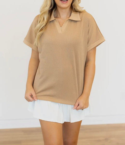 Grace top in Tan