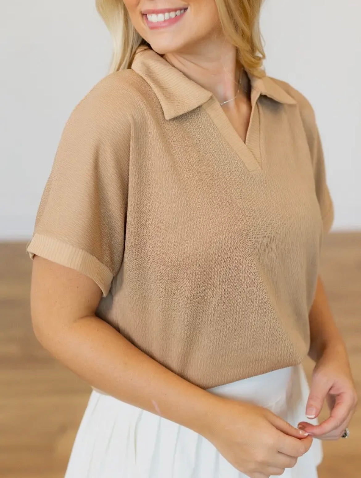 Grace top in Tan