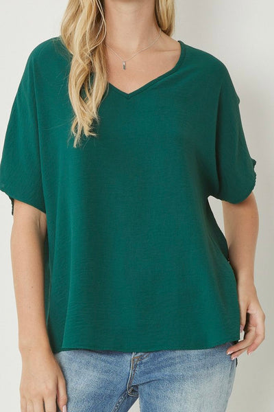 Melissa top in Hunter Green