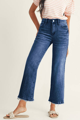 Sailor Raw Hem High Waist Flared Jeans