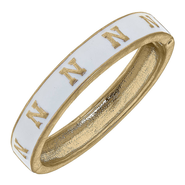 Nebraska Cornhuskers Enamel Logo Hinge Bangle : Red