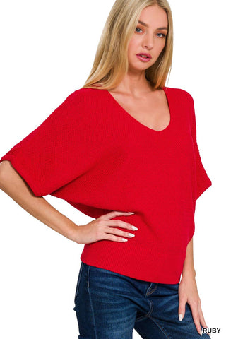 Ophelia Sweater in Ruby