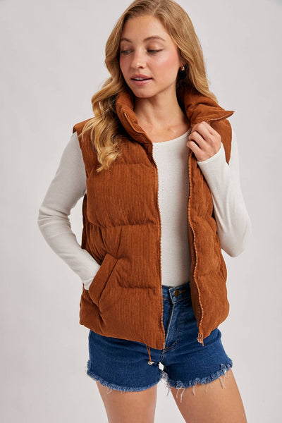 Tabitha Vest in Camel
