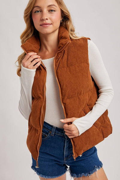 Tabitha Vest in Camel