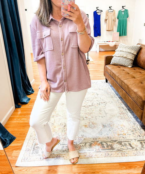 Hayden Top in Dark Lavender