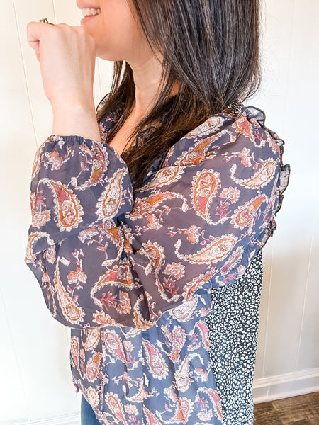 Pretty Pattern Peasant Top